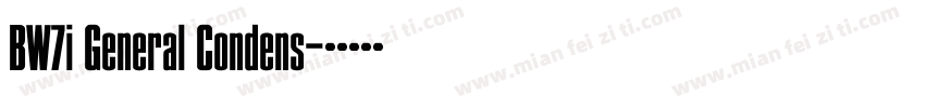 BW7i General Condens字体转换